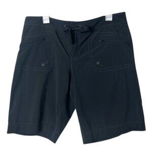 Athleta black y2k drawstring bermuda shorts womens 12